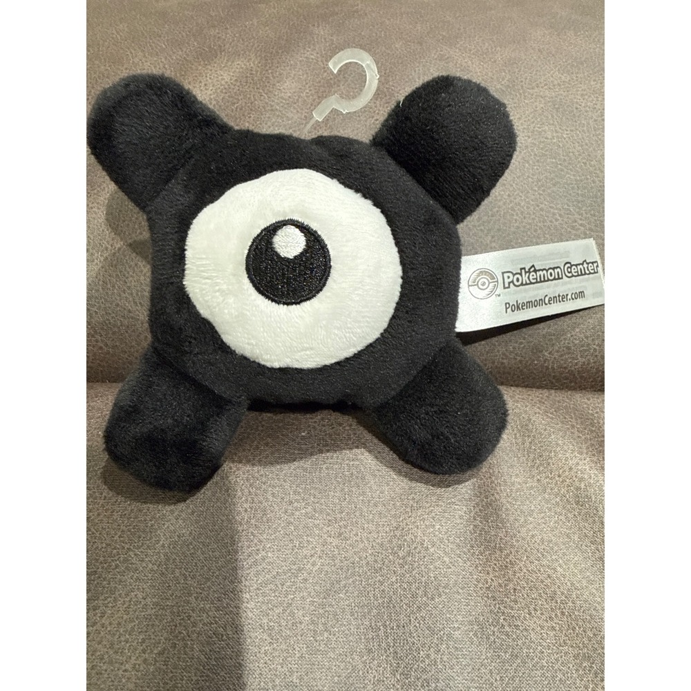 Pokemon Center Unown X Plush 2019 Black White Stuffed Toy Authentic Johto Rare